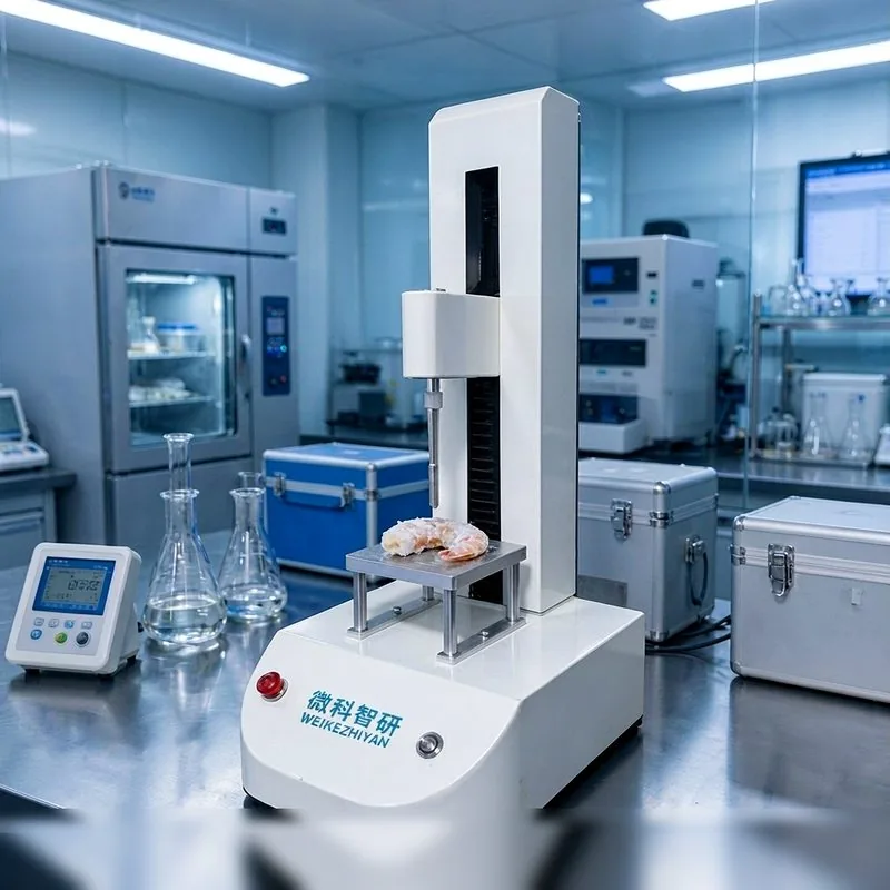 上海海事大学冷链冻虾质构测试案例-微科智研质构仪检测冷冻虾仁弹性